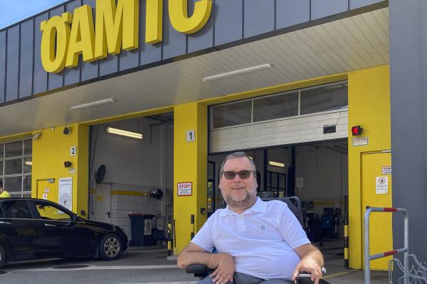 Michael Sicher am ÖAMTC Stützpunkt Wienerberg